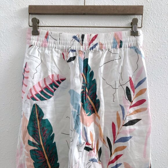 CHYNTIA ROWLEY 100% Linen Wide Leg Crop Pull On Pants Size Small - Picture 3 of 6